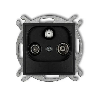 Mécanisme MINI de la prise abonné du terminal RTV-SAT 1,5 dB noir mat