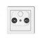 Mecanismo de toma de abonado DECO Terminal RTV 2dB blanco mate