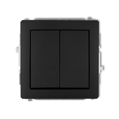 Mecanismo interruptor candelabro sin marco IP 20, IP 44, 10AX 250V~, negro mate