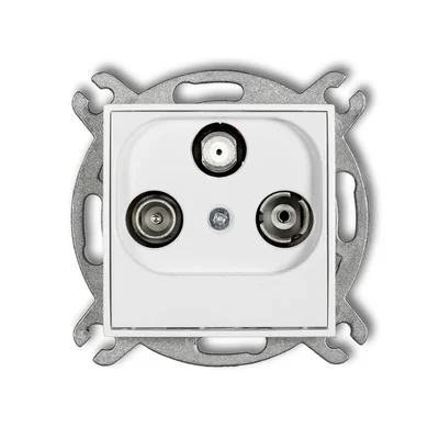 Meccanismo di presa per abbonato MINI RTV-SAT (2 ingressi antenna) bianco