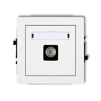 Meccanismo di presa per antenna TV singola DECO, bianco opaco
