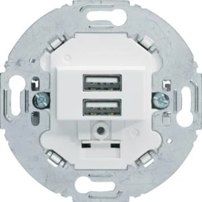 Meccanismo presa di ricarica USB R.CLASSIC per serie rotativa 3A 230V bianco