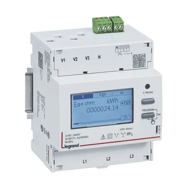 MEDIDOR DE ENERGÍA MEDIANTE TRANSFORMADORES CT, TRIFÁSICO DE 5 A CON SALIDA DE PULSOS