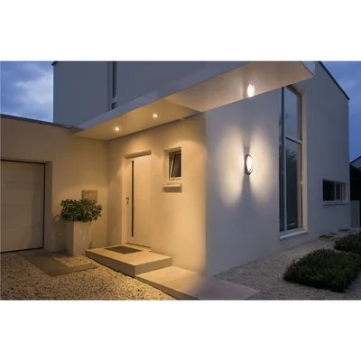 MERIDIAN 2 E27 outdoor wall lamp IP54 anthracite