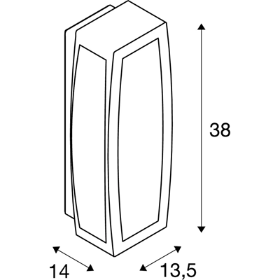 MERIDIAN BOX SENSOR E27 IP54 venkovní nástěnné svítidlo antracitové s pohybovým senzorem