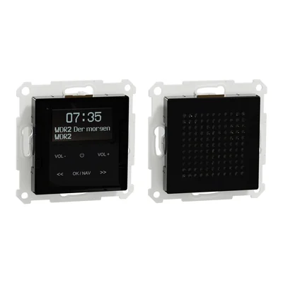 Merten, System M - FM/DAB+/Bluetooth Radio Set with Speaker, Black