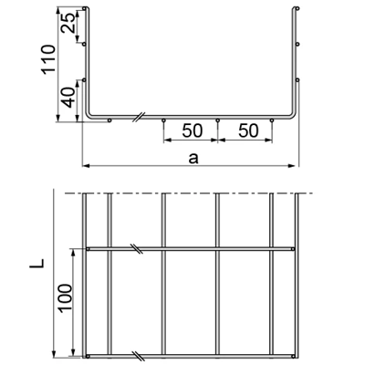 Mesh tray KDS100H35/3