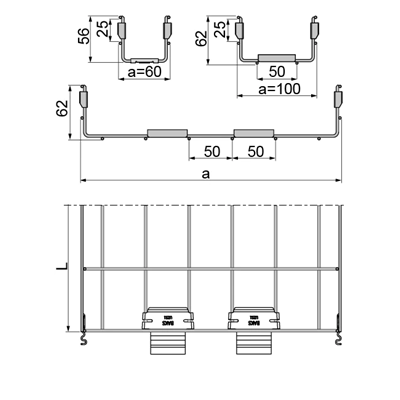 Mesh tray KDS/KDSO60H60/3