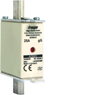 Messersicherungseinsatz NH00 gG 690V 25A