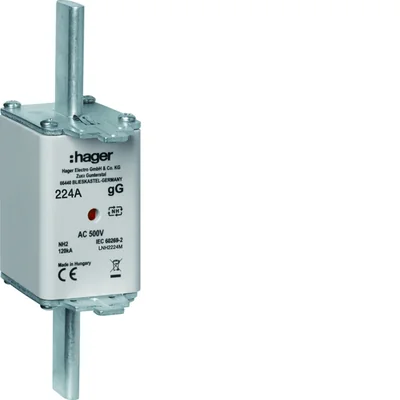 Messersicherungseinsatz NH2C gG mit Mittelanzeige 224A 500V