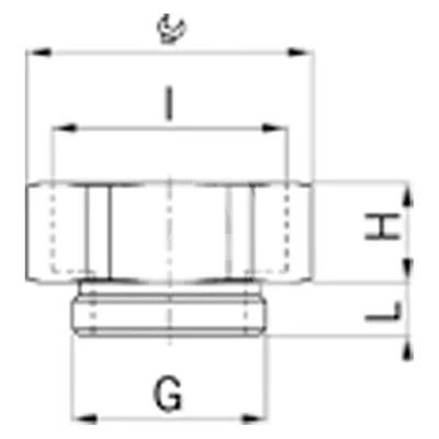 Messingadapter M63-M75, Länge 10 mm