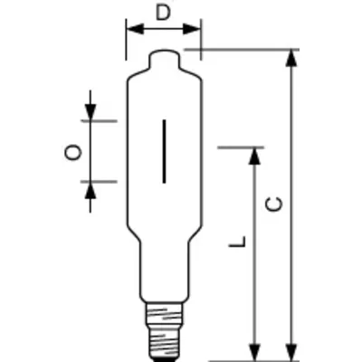 Metal halide discharge lamp 2000W, E40