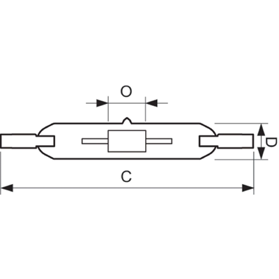 Metal halide discharge lamp 70W, 6500lm, RX7s