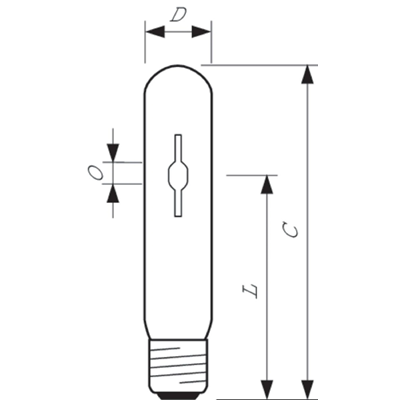 Metal halide lamp 70W, E27, 7500lm, 2800K