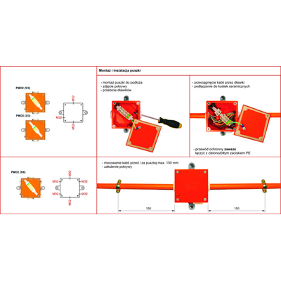 Metal junction and junction box PMO2(5/6)