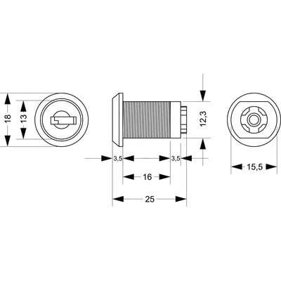 Metal lock for hermetic switchboards ZRH