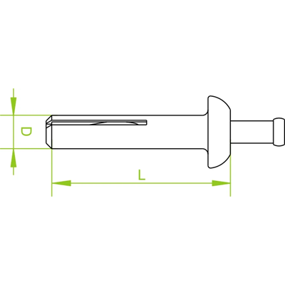 Metal pin, KMW6x30