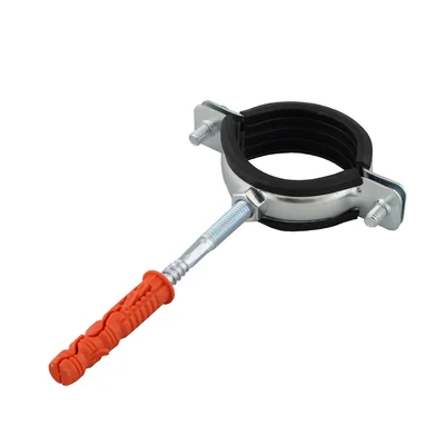 Metal pipe clamp (Grom 28), single 3/4 with seal, double thread and pin