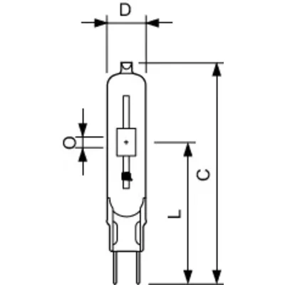 Metallhalogenid-Entladungslampe 35 W, 3300 lm, G8,5