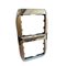 Metallic chrome, sand 2M vertical frame