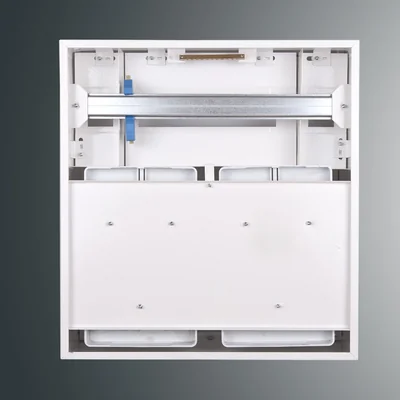 Meter switchboard RW 17NN 2T1F+15S 432x403x170; full door; z.p.9081; IP30; RAL9003