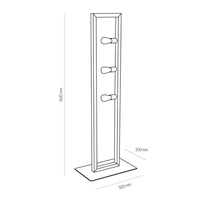 METRO Floor lamp brushed pine