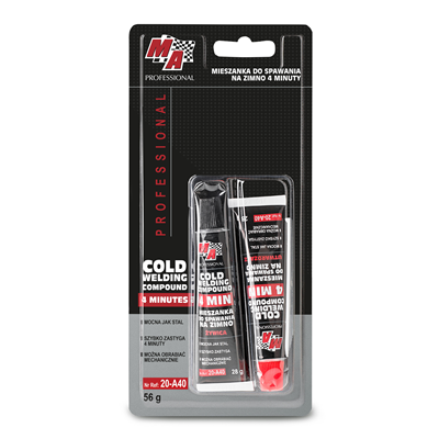Mezcla para soldar en frío 4 minutos 56g MA PROFESSIONAL 12uds