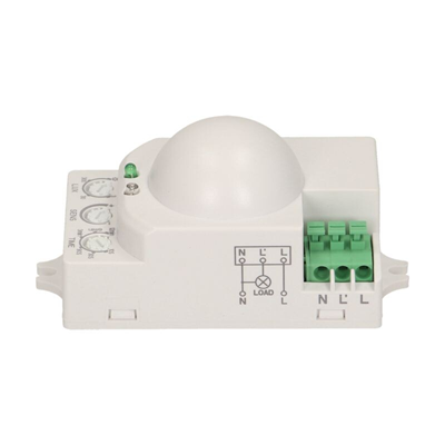 Microwave motion sensor, 5.8GHz, IP20, 1200W white