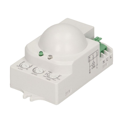 Microwave motion sensor, 5.8GHz, IP20, 1200W white