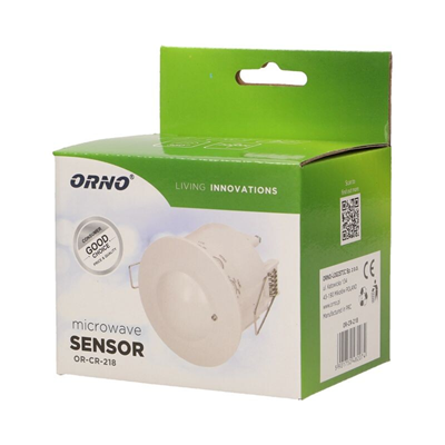 Microwave motion sensor for suspended ceilings, 5.8GHz, IP20, 1200W white