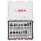 Mieszany zestaw frezów, trzpień 8 mm, 15 szt. 15-piece Mixed Application Router Bit Set.