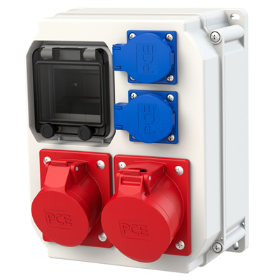 MIKOŁAJKI Stationary switchgear 4M 1x CEE 16A 5P 400V 1x CEE 32A 5P 400V 2x GS 16A 230V