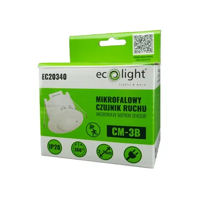 Mikrofalowy czujnik ruchu CM-3B BIAŁY