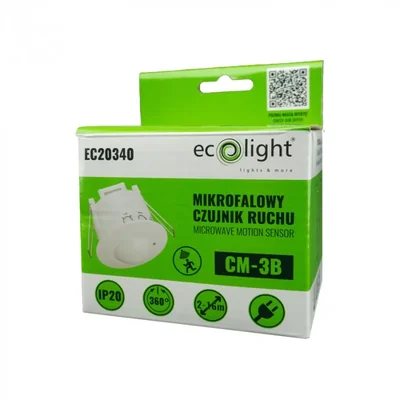 Мікрохвильовий датчик руху CM-3B WHITE