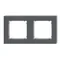 MINI cadre carré double universel en plastique mat graphite