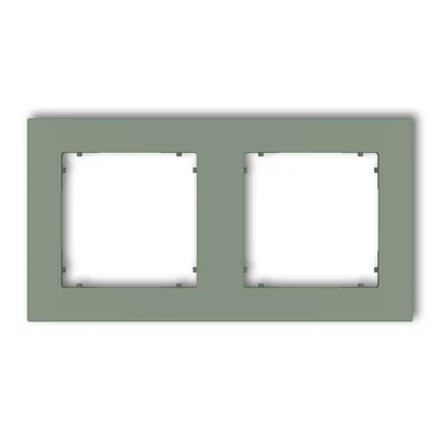 MINI cadre carré double universel en plastique vert sauge