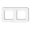 MINI Cadre double arrondi universel en plastique blanc mat