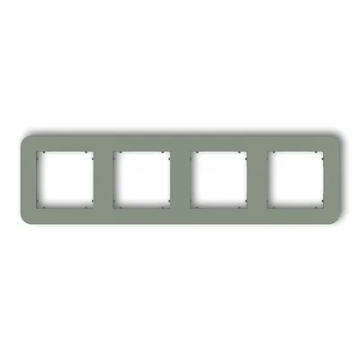 MINI cadre universel quadruple arrondi en plastique sauge