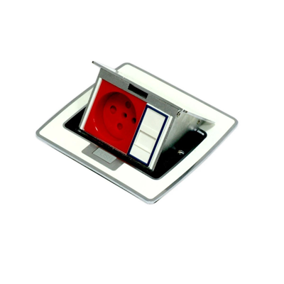 Mini caja de encimera 3M - caja de encimera para montaje de enchufes estándar 22,5x45 mm (45x45 mm)