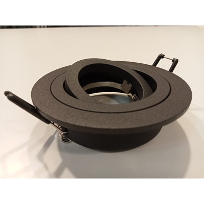 MINI CALTI Lampa wpuszczana 9,5cm 50W GU10 IP20 czarna