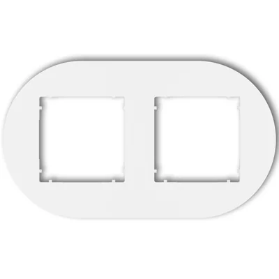 MINI Cornice doppia rotonda universale in plastica bianca