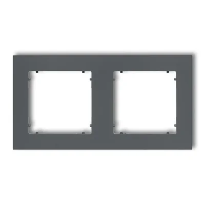 MINI cornice universale doppia quadrata in plastica opaca color grafite
