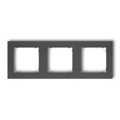 MINI cornice universale tripla quadrata in plastica grafite