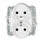 MINI Double socket mechanism for frame with grounding 2x(2P+Z) (without current path shutters) white