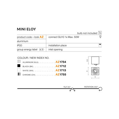 MINI ELOY Lámpara de techo blanca