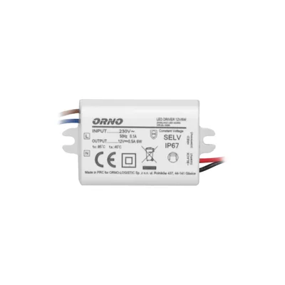 MINI LED power supply for box 12VDC 6W, IP67, 55/29.5/22mm
