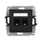 MINI Mecanismo de conector doble para ordenador 2xRJ45, cat. 5e, 8 pines, negro mate