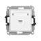 MINI Mecanismo de conector único para ordenador 1xRJ45, cat. 5e, 8 pines, blanco mate