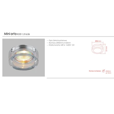 Mini Orto Chrome ceiling lamp