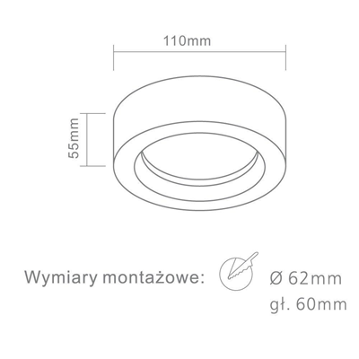 Mini Orto Chrome ceiling lamp